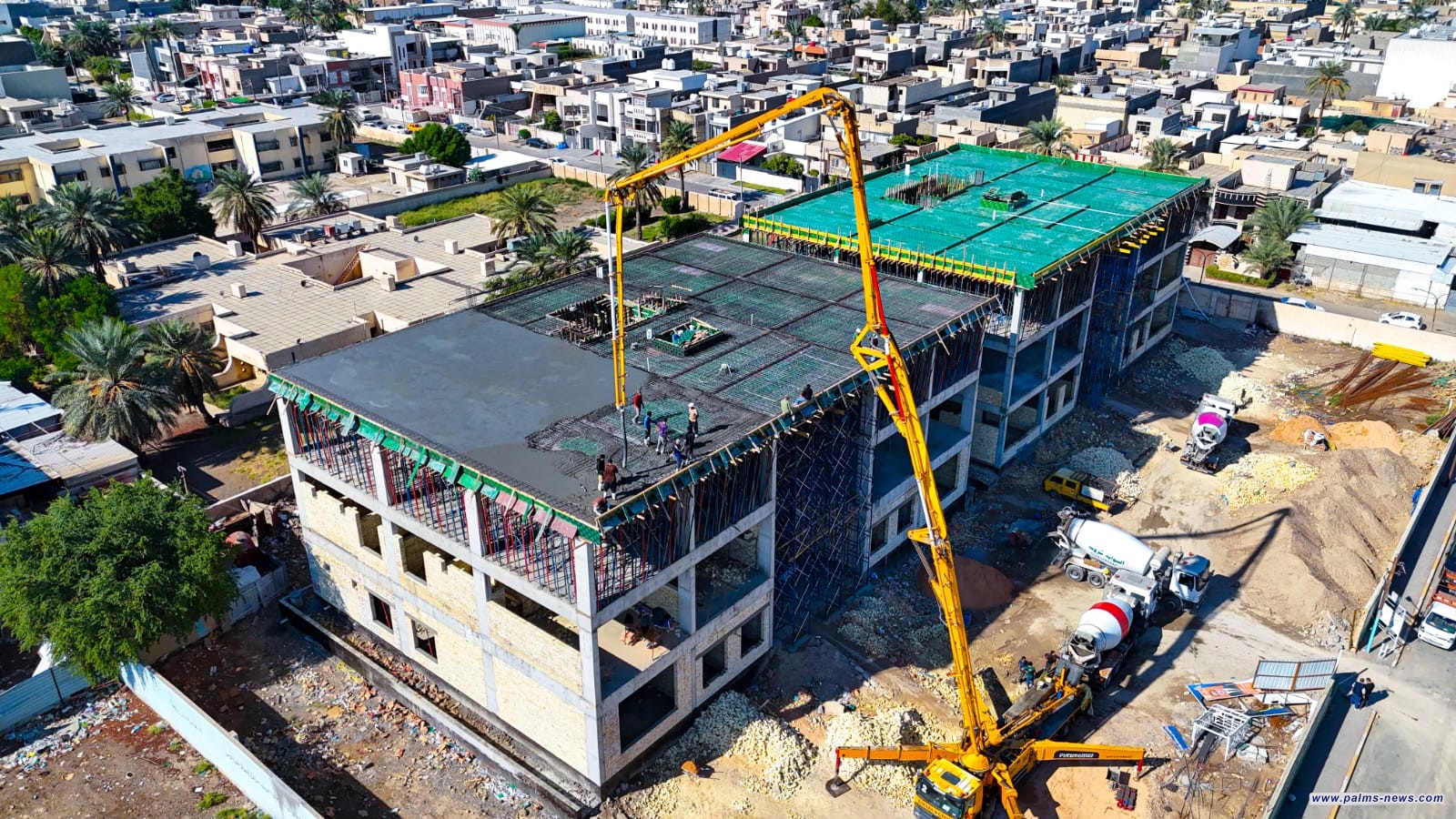 محافظة بغداد تعلن المباشرة بصب الطابق الثالث لمبنى محكمة الكرخ الثانية